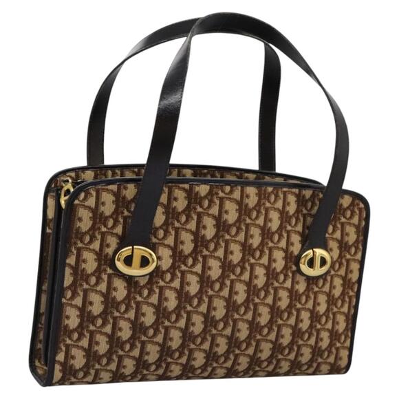 DIOR Trotter Canvas Hand Bag Brown - Picture 1 of 16